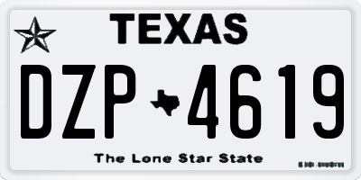 TX license plate DZP4619