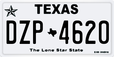TX license plate DZP4620