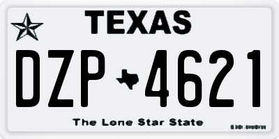 TX license plate DZP4621
