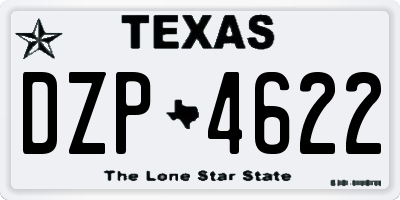 TX license plate DZP4622