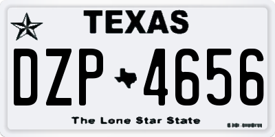 TX license plate DZP4656