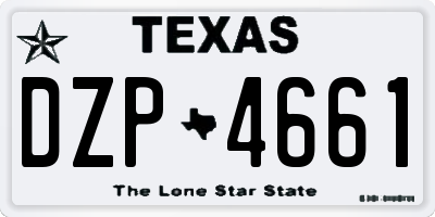 TX license plate DZP4661