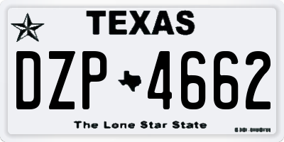 TX license plate DZP4662