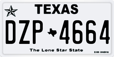 TX license plate DZP4664