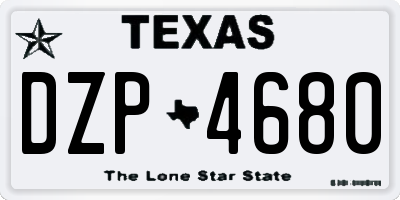 TX license plate DZP4680