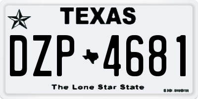 TX license plate DZP4681