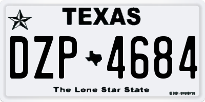 TX license plate DZP4684