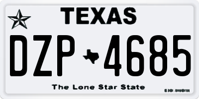 TX license plate DZP4685
