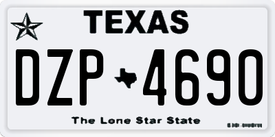TX license plate DZP4690