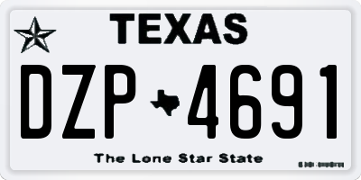 TX license plate DZP4691