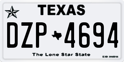 TX license plate DZP4694