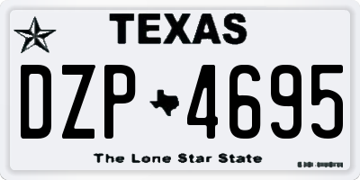TX license plate DZP4695