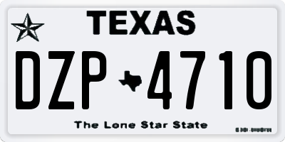 TX license plate DZP4710