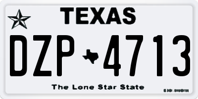 TX license plate DZP4713