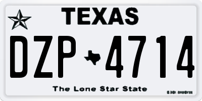 TX license plate DZP4714