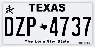 TX license plate DZP4737