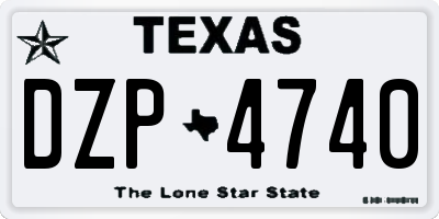 TX license plate DZP4740