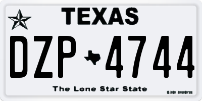 TX license plate DZP4744