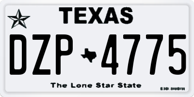 TX license plate DZP4775