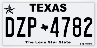 TX license plate DZP4782