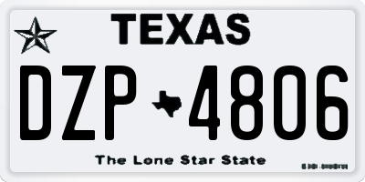 TX license plate DZP4806