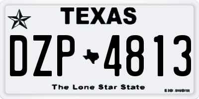 TX license plate DZP4813