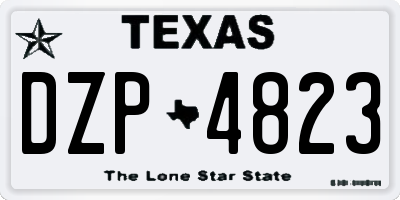 TX license plate DZP4823