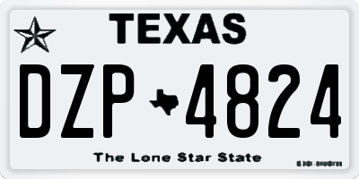 TX license plate DZP4824