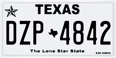 TX license plate DZP4842