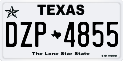TX license plate DZP4855