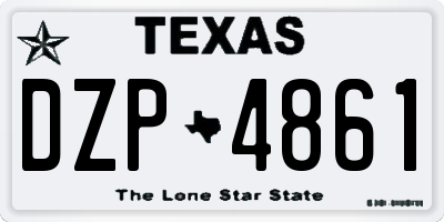 TX license plate DZP4861