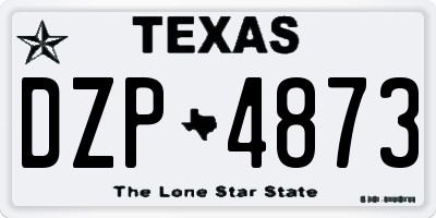 TX license plate DZP4873