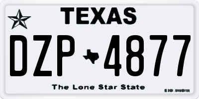TX license plate DZP4877