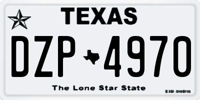 TX license plate DZP4970