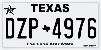 TX license plate DZP4976
