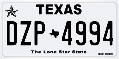 TX license plate DZP4994