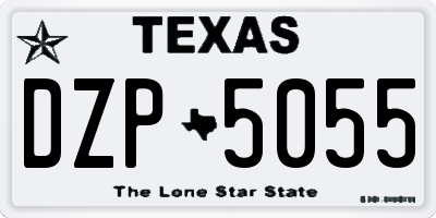 TX license plate DZP5055