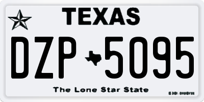 TX license plate DZP5095