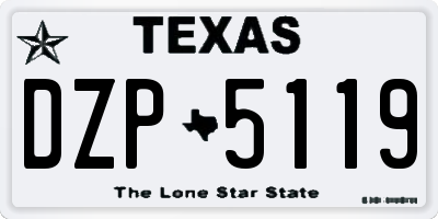 TX license plate DZP5119