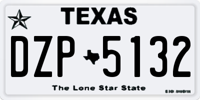 TX license plate DZP5132