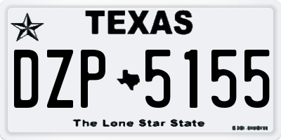 TX license plate DZP5155