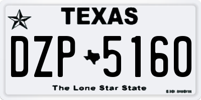 TX license plate DZP5160