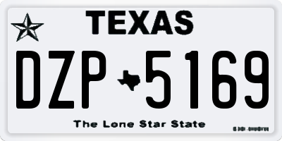 TX license plate DZP5169