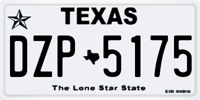 TX license plate DZP5175