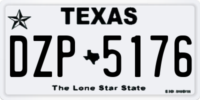 TX license plate DZP5176