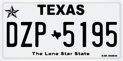 TX license plate DZP5195