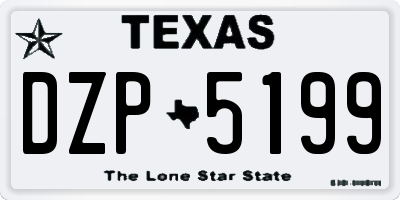 TX license plate DZP5199