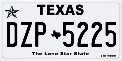 TX license plate DZP5225