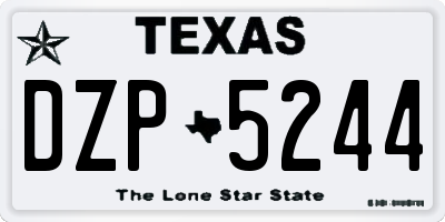 TX license plate DZP5244