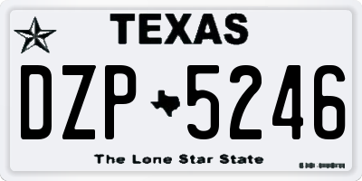 TX license plate DZP5246